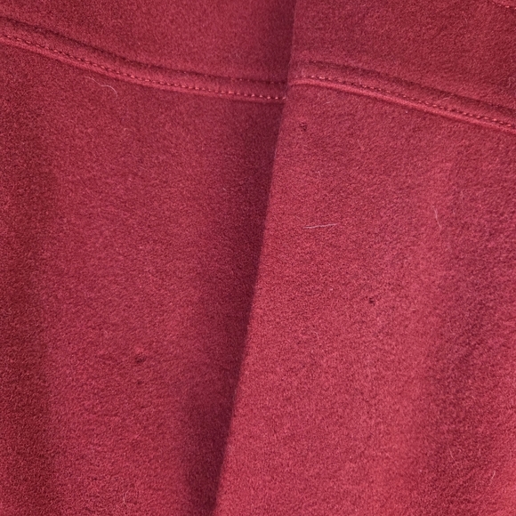 VTG Oscar de la Renta Red Wool Cashmere Coat Size 14  Belted Collar Detail - Picture 16 of 16